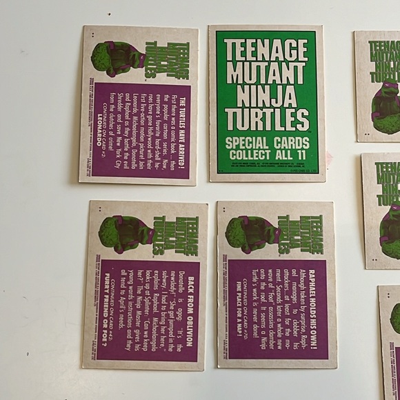 Lot of 10 TEENAGE MUTANT NINJA TURTLES MOVIE CARDS O-PEE-CHEE Limited Edition - Picture 5 of 6